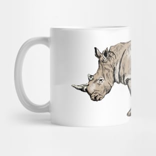 Rhinoceros Print Mug